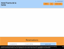 Tablet Screenshot of hotelpuertadelasanta.com
